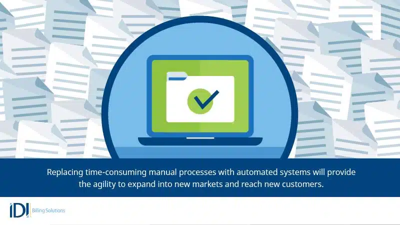 image of text: Replacing time-consuming manual processes with automated systems will provide the agility to expand into new markets and reach new customers